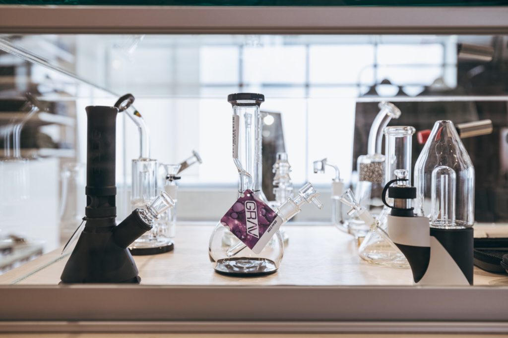 Bongs and accessories available at Flower Haze Ottawa (Bank Street) Cannabis Boutique Store
